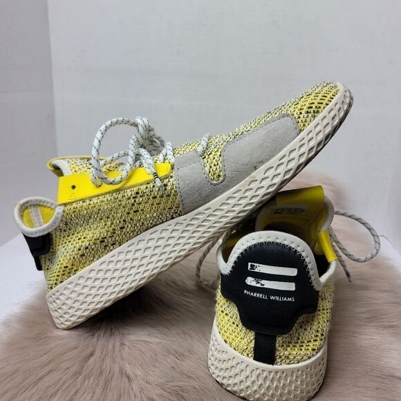 Adidas X Pharrell Williams Solar HU Tennis V2 Sneakers Yellow BB9543 Size 7 - Picture 5 of 10